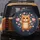 Welcoming Smiling Fluffy Orange Tabby Cat Hearts Stars - Cat Lover Gift Spare Tire Cover - 5