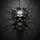 Gritty Realistic Menacing Skull Fractured Concrete Wall Automotive Accessory Gift Spare Tire Cover - 6