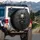 Gritty Realistic Menacing Skull Fractured Concrete Wall Automotive Accessory Gift Spare Tire Cover - 3
