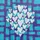 Numerous White Hearts Teal Lavender Blocks - Outdoor Travel Vehicle Decor Spare Tire Cover - 6