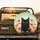 Majestic Black Cat Wildflower Meadow Golden Sky - Home Decor Gift for Cat Lover Spare Tire Cover - 2