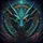 Ancient Dragon Face Glowing Eyes Gold Ornaments Arcane Symbols - Fantasy Lover Gift Spare Tire Cover - 6