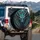 Ancient Dragon Face Glowing Eyes Gold Ornaments Arcane Symbols - Fantasy Lover Gift Spare Tire Cover - 3