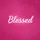 Blessed White Script Light Halo Hot Pink Metallic Rich Depth - Faith Lifestyle Gift Spare Tire Cover - 6