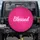 Blessed White Script Light Halo Hot Pink Metallic Rich Depth - Faith Lifestyle Gift Spare Tire Cover - 1