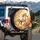 White Horse Golden Filigree - Equestrian Vehicle Decor Gift Spare Tire Cover - 3