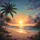 Tropical Beach Sunset Palm Trees Ocean Seascape - Beach Lover Gift Spare Tire Cover - 6