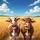 Happy Cartoon Cows Country Road Wheat Fields - Farmhouse Decor Gift for Cow Lover Spare Tire Cover - 6