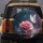 Deep Teal Pink Rose White Butterfly Luminous Orbs Glitter - Car Decor Gift Spare Tire Cover - 5