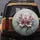Blush Pink Flowers Dark Charcoal Tendrils Smoky Wisps - Home Decor Gift Spare Tire Cover - 5