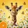 Baby Giraffe Daisies Butterflies Lemon - Wildlife Lover Gift Spare Tire Cover - 13