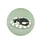 Contented Sleeping Black White Tuxedo Cat Sage Green Stripe - Everyday Home Decor Gift Spare Tire Cover - 4