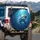 Great White Shark Ocean Depths Agitated Water Bubbles - Wildlife Lover Gift Spare Tire Cover - 3
