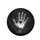 Human Hand Dog Paw Realistic Prints Charcoal Black White Smoke Wisps - Pet Owner Gift Spare Tire Cover - 4