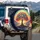 Tree of Life Canopy Flower Medallion Organic Landscape Swirling Sky - Home Decor Gift Spare Tire Cover - 3