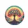 Tree of Life Canopy Flower Medallion Organic Landscape Swirling Sky - Home Decor Gift Spare Tire Cover - 4
