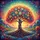 Tree of Life Canopy Flower Medallion Organic Landscape Swirling Sky - Home Decor Gift Spare Tire Cover - 6