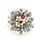 White Tropical Flowers Crimson Ochre Blooms Dark Teal Foliage - Home Decor Gift Spare Tire Cover - 4