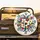 White Tropical Flowers Crimson Ochre Blooms Dark Teal Foliage - Home Decor Gift Spare Tire Cover - 2