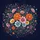 Lush Dahlia Cosmos Floral Vines - Home Decor Gift for Garden Lover Spare Tire Cover - 6