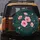 Pink Hibiscus Flowers Teal Leaves - Home Decor Gift for Garden Lover Spare Tire Cover - 5