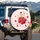 Red Cherries Green Stems Polka Dot Clusters - Travel Essentials Gift for Driver Spare Tire Cover - 3