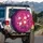White Daisy Pink Cosmos Purple Floral Field - Home Decor Gift for Flower Lovers Spare Tire Cover - 3