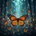 Monarch Butterflies Flying Swarm Twilight Garden Bokeh Lights - Wildlife Lover Gift for Travel Spare Tire Cover - 6