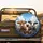 Wide-Eyed Cows Driving in Car - Farmhouse Decor Gift Spare Tire Cover - 2