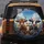Wide-Eyed Cows Driving in Car - Farmhouse Decor Gift Spare Tire Cover - 5