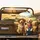 Golden Retrievers Driving Hay Bales Countryside - Road Trip Travel Gift for Dog Lovers Spare Tire Cover - 2