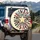 Central Multi-Layered Five-Pointed Star Cluster Radial Lines - Everyday Use Gift Spare Tire Cover - 3