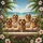 Golden Retrievers Road Trip Coastal Drive - Dog Lover Gift Spare Tire Cover - 8