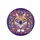 Striped Long-Haired Cat Green Eyes Fish Circular Dots - Cat Lover Gift Spare Tire Cover - 4