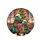 Green Scaly Dinosaurs Santa Hats Christmas Tree Snowflakes - Christmas Gift Spare Tire Cover - 4