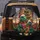 Green Scaly Dinosaurs Santa Hats Christmas Tree Snowflakes - Christmas Gift Spare Tire Cover - 5