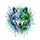 Split Wolf Head Glowing Eyes Crystalline Mist - Wildlife Lover Home Decor Gift Spare Tire Cover - 6