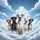 Diverse Great Danes Majestic Blue Sky White Clouds - Dog Lover Gift Spare Tire Cover - 6
