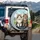 Fluffy Cats Open Road Landscape - Adventure Travel Gift for Cat Lover Spare Tire Cover - 3