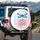 Galaxy Wing Iridescent Dragonfly Pink Daisy Flowers - Nature Lover Gift Spare Tire Cover - 3