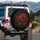 Velvet Red Rose Bouquet Petals Dew Drops Opulent Black - Floral Decor Gift Spare Tire Cover - 3