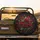 Velvet Red Rose Bouquet Petals Dew Drops Opulent Black - Floral Decor Gift Spare Tire Cover - 2