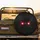 Crimson Red Eyes Emerging Shadow Ethereal Mist Spectral Patterns Vehicle Enthusiast Gift Spare Tire Cover - 2