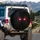 Crimson Red Eyes Emerging Shadow Ethereal Mist Spectral Patterns Vehicle Enthusiast Gift Spare Tire Cover - 3
