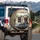 Pugs Driving Road Trip Landscape - Travel Essentials for Dog Owners Spare Tire Cover - 3
