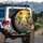 Hummingbirds Stained Glass Sunflowers Petunias - Garden Lover Gift Spare Tire Cover - 3