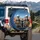 Shocked Skeletons Desert Highway Police Car Chase - Halloween Party Gift Spare Tire Cover - 3