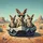 Kangaroos in Sunglasses Adventure - Wildlife Lover Gift for Adventure Seeker Spare Tire Cover - 6