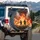 Firefighters Battling Inferno Landscape - First Responders Tribute Gift Spare Tire Cover - 3