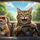 Tabby Ginger Cats Driving Vehicle - Open Road Adventure Gear for Cat Lovers Spare Tire Cover - 6